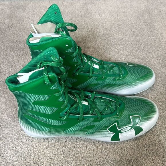 Men’s Under Armour Highlight MC Green Football Cleats Size 13 3000177-103 NEW